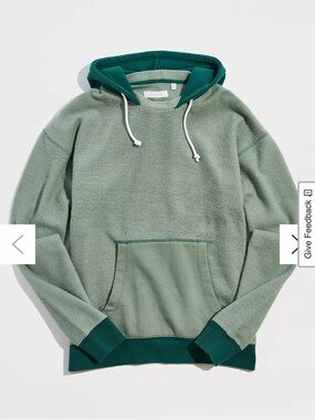 Urban Outfitters Two-Tone Green Fleece Hoodie